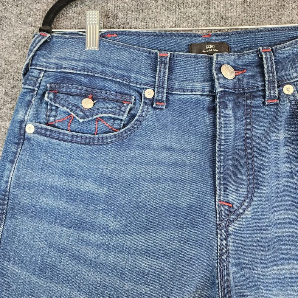 True Religion‎ Geno Big T Flap Slim Men's Y2K Streetwear Jeans 34x30 NWT